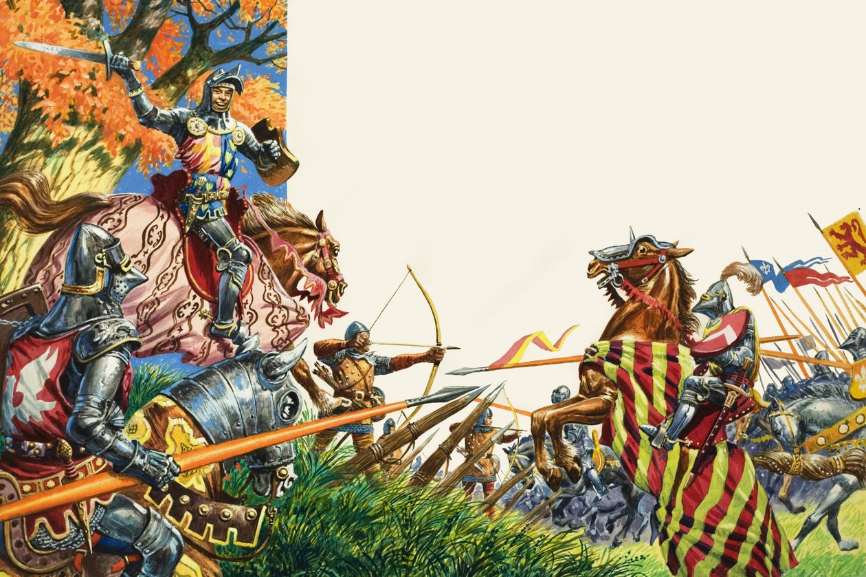 Agincourtin taistelu vuonna 1415 (guassi paperille) tekijältä Peter Jackson