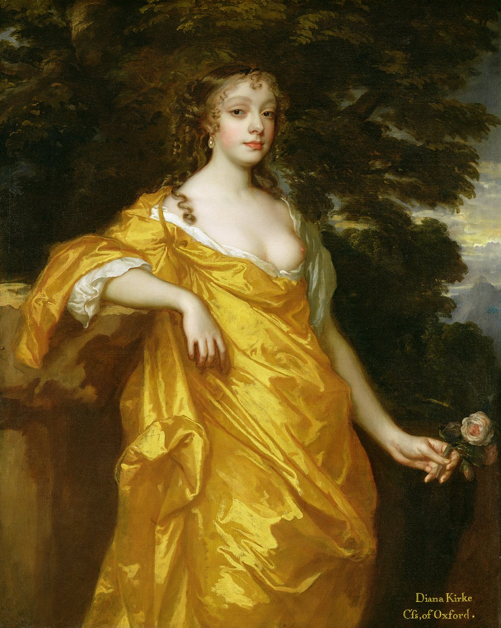 Diana Church, myöhemmin Oxfordin kreivitär, n. 1665-1670 (öljy kankaalle) tekijältä Peter Lely