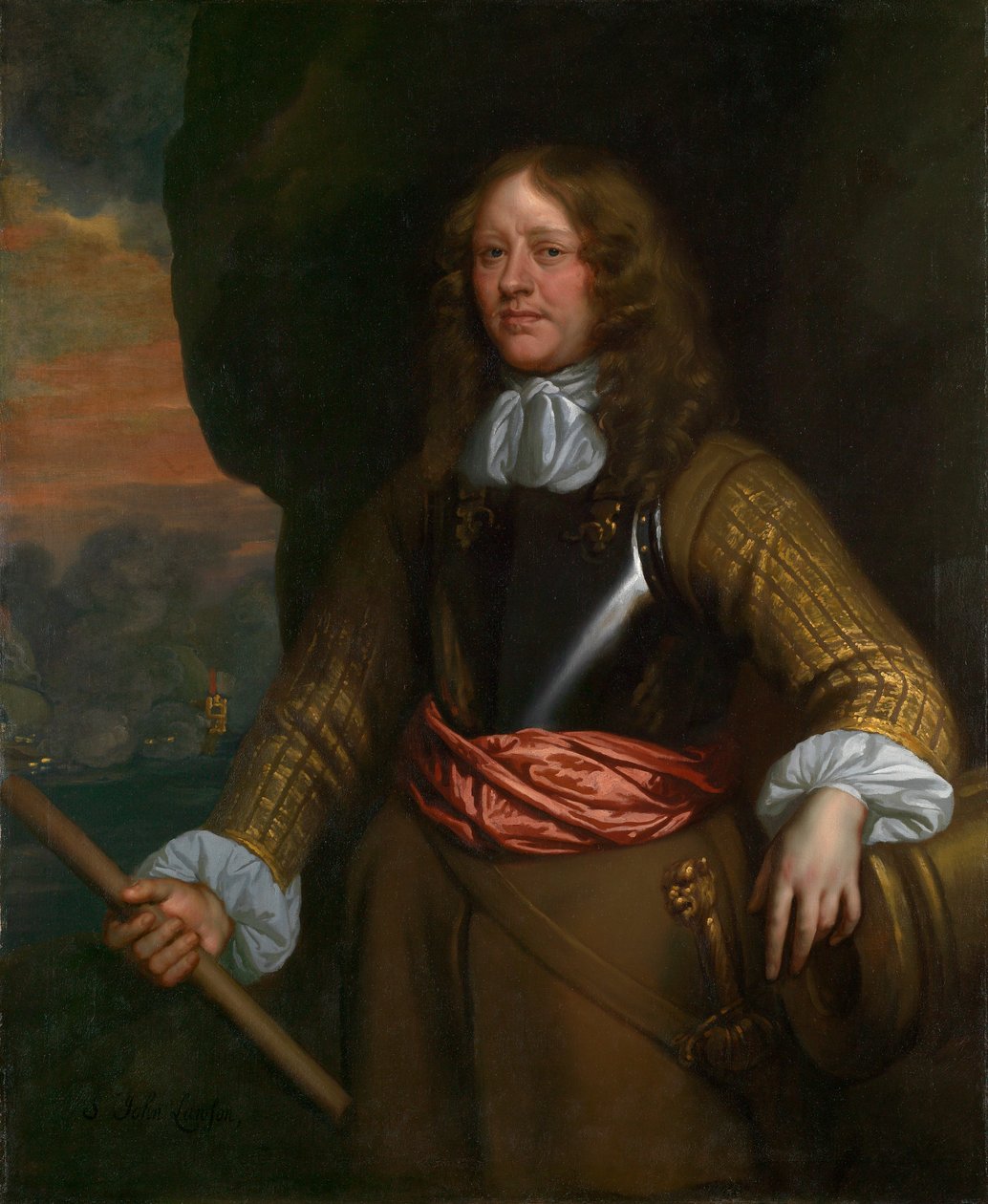Lowestoftin lippumiehet: Lawson (k.1665): Amiraali Sir John Lawson (k.1665). tekijältä Peter Lely