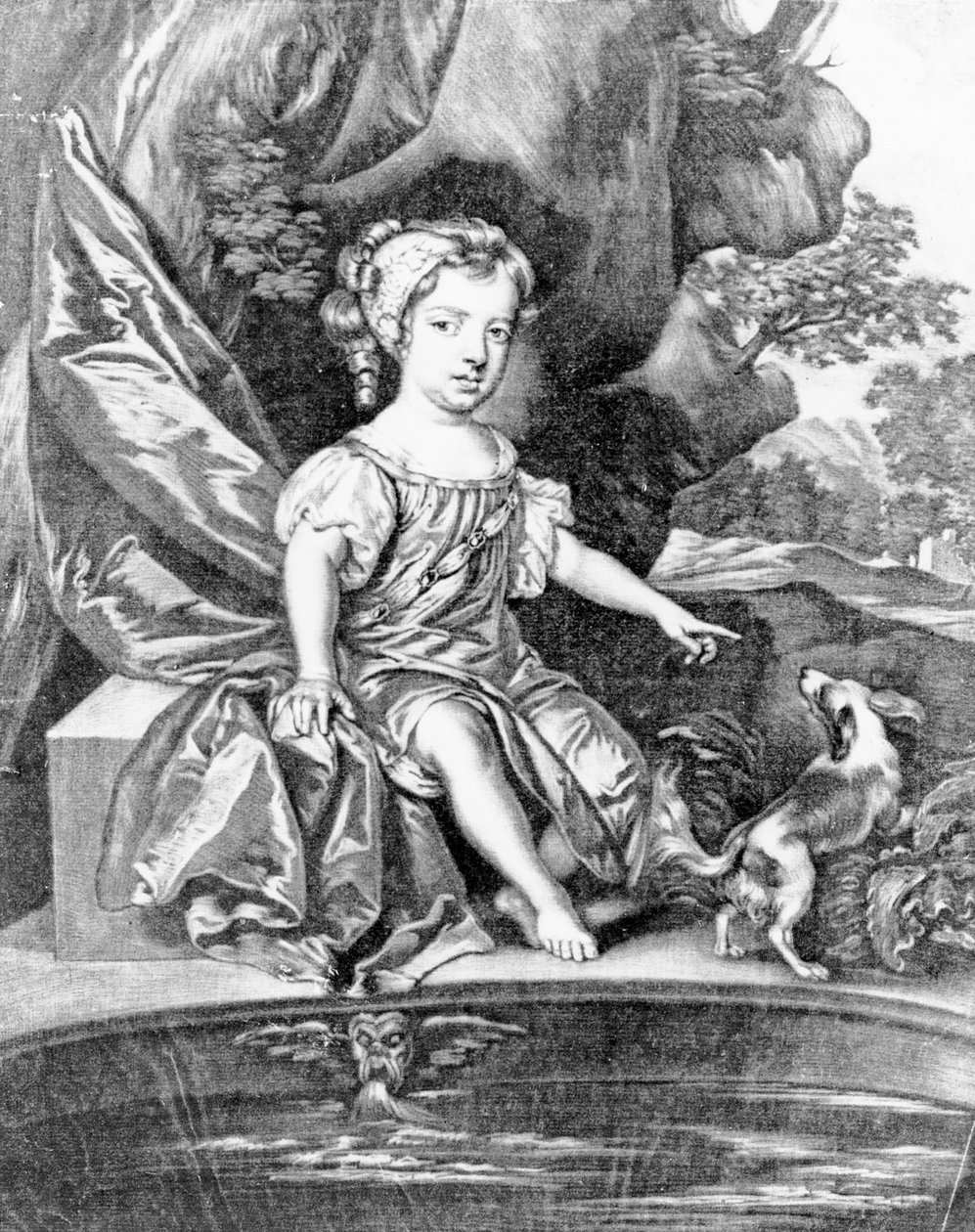 Her Grace The Duchess of Somerset, julkaisija Alex Browne, noin 1680-luku (mezzotint) tekijältä Peter Lely