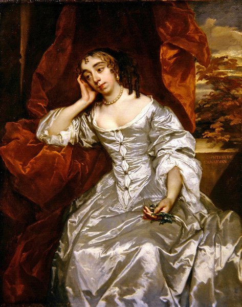 Muotokuva Elizabeth Capelista, Carnarvonin kreivitär, noin 1662 (öljy kankaalle). tekijältä Peter Lely