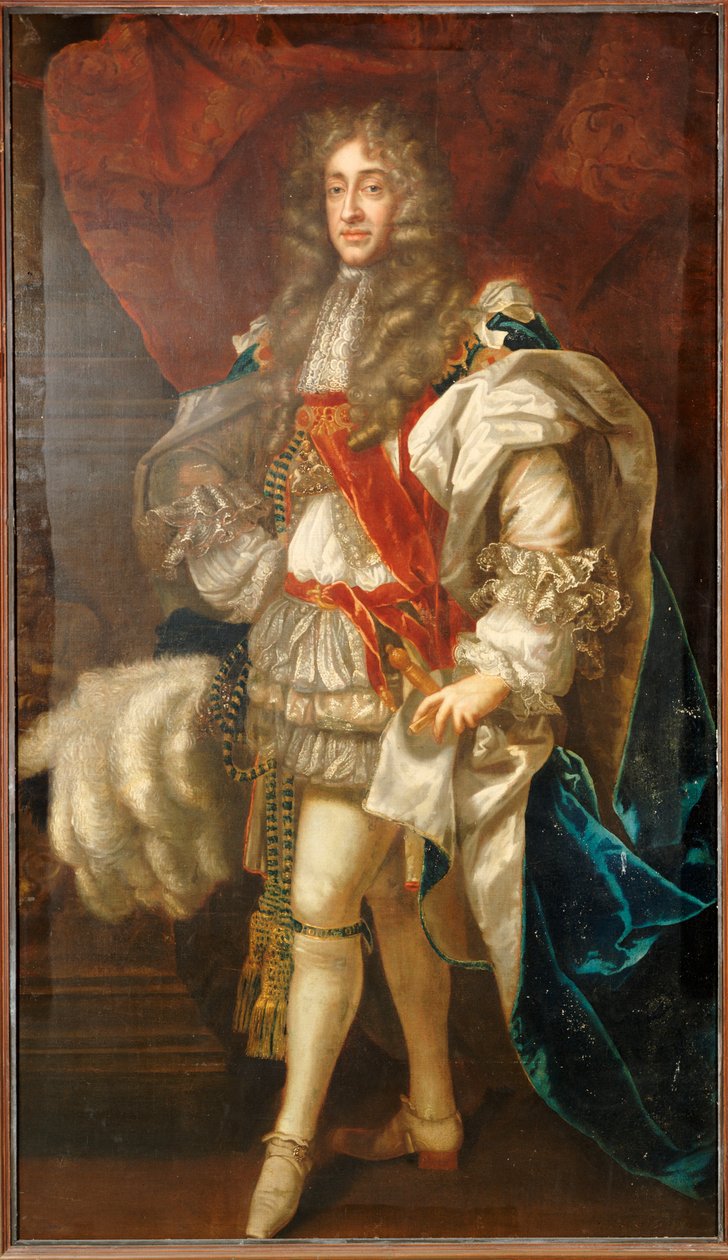 Kuningas James II:n muotokuva, täyspitkä, sukkanauhavaatteissa tekijältä Peter Lely