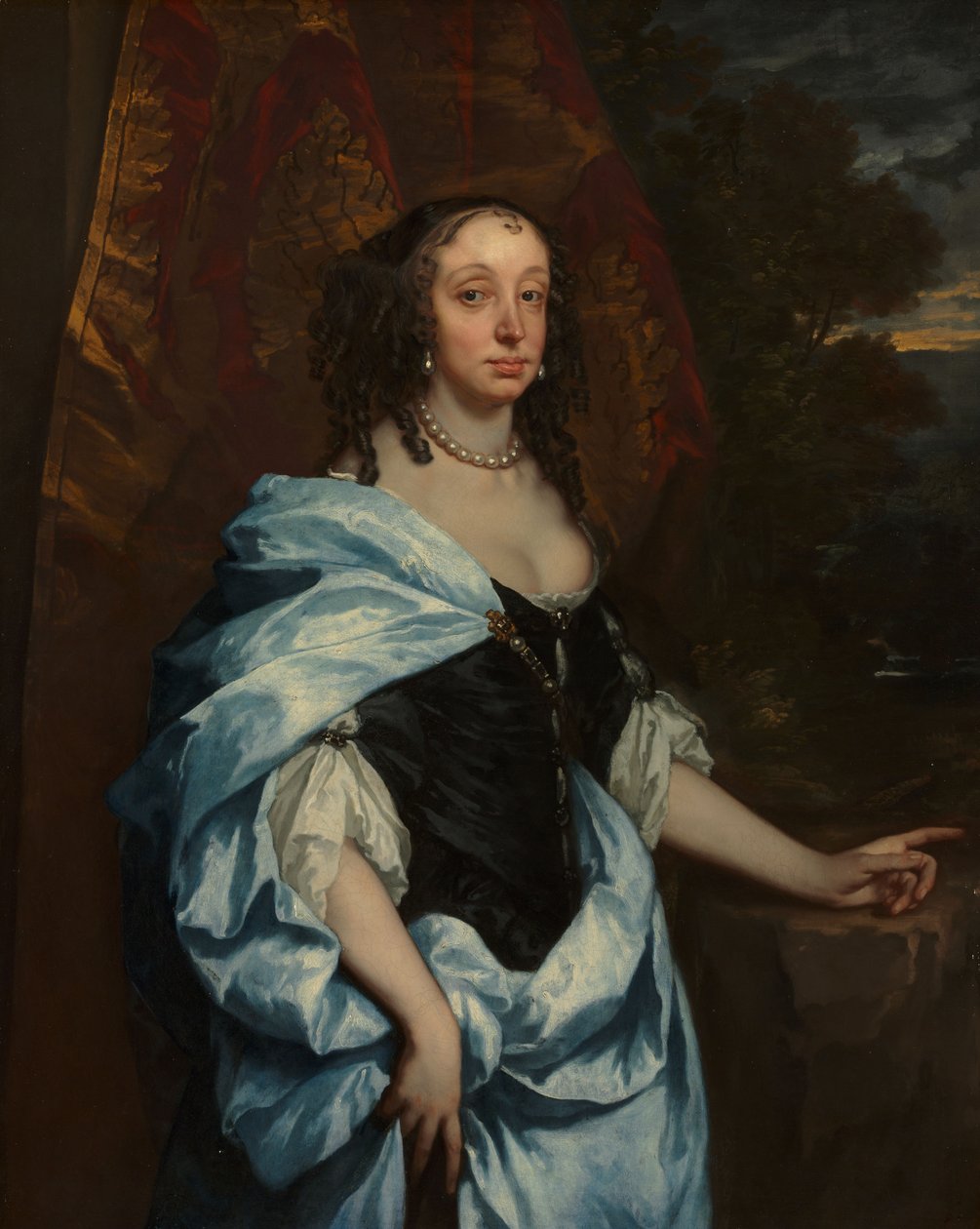 Rouva Leneven muotokuva, n. 1657 (öljy kankaalle) tekijältä Peter Lely