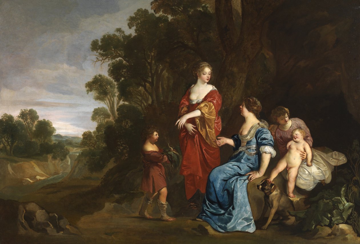 Rueben esittelee Mandrakes Leahille, 1640-50 tekijältä Peter Lely