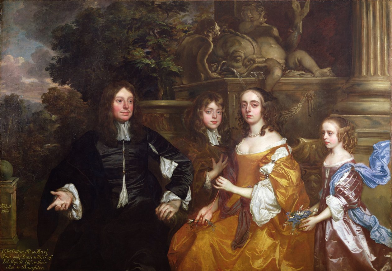 Sir John Cotton ja hänen perheensä tekijältä Peter Lely