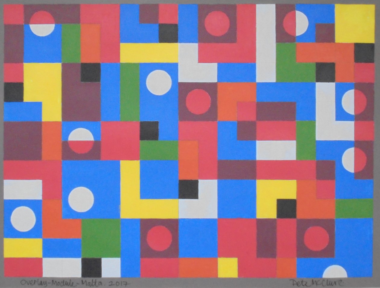 OVERLAY-MODULE-MALTA, 2017 (AKRYYLI PAPERILLE) tekijältä Peter McClure