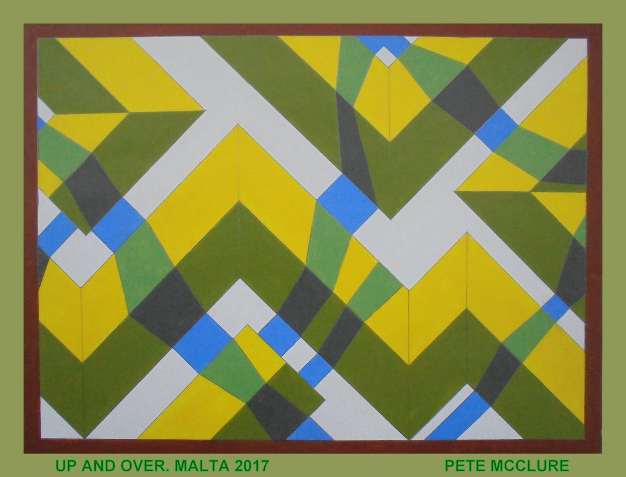 YLÖS, 2017, AKRYYLI PAPERILLE tekijältä Peter McClure