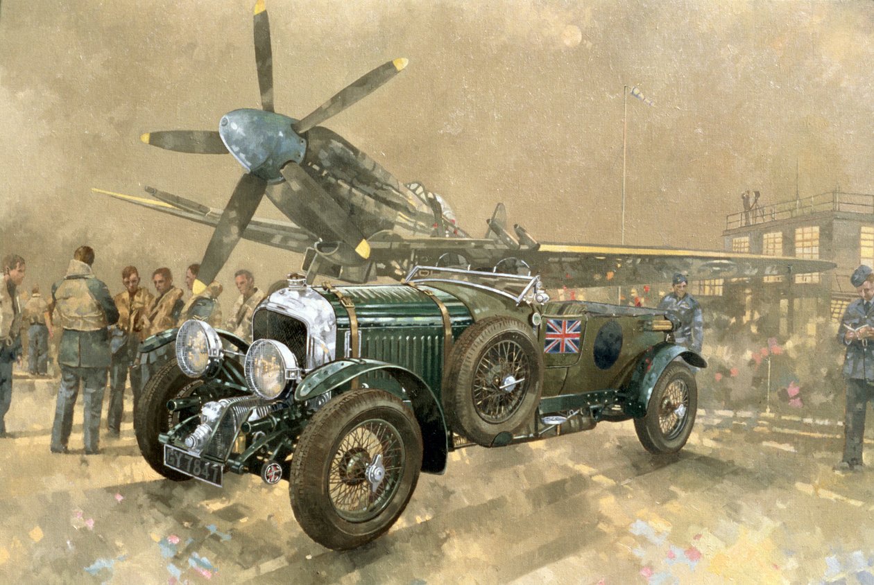 Bentley ja Spitfire (öljy kankaalle) tekijältä Peter Miller