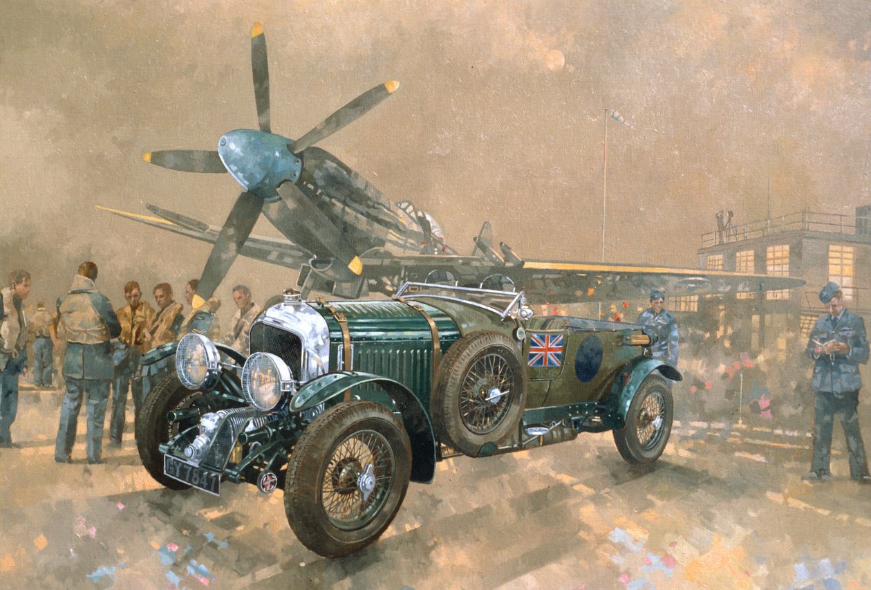 Bentley ja Spitfire (öljy kankaalle) tekijältä Peter Miller