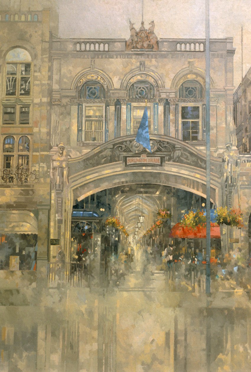 Burlington Arcade (öljy kankaalle) tekijältä Peter Miller