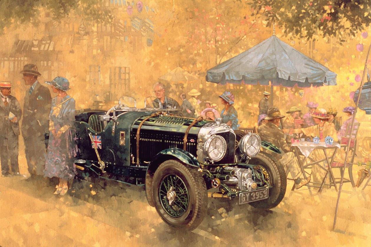 Puutarhajuhlat Bentleyn kanssa (öljy kankaalle) tekijältä Peter Miller