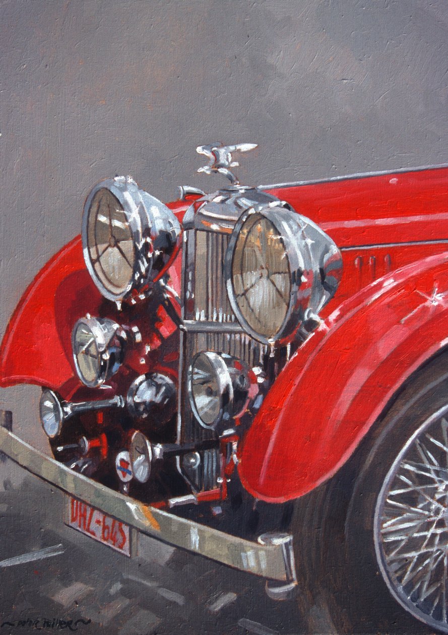 Red Sp.25 Alvis (öljy kankaalle) tekijältä Peter Miller
