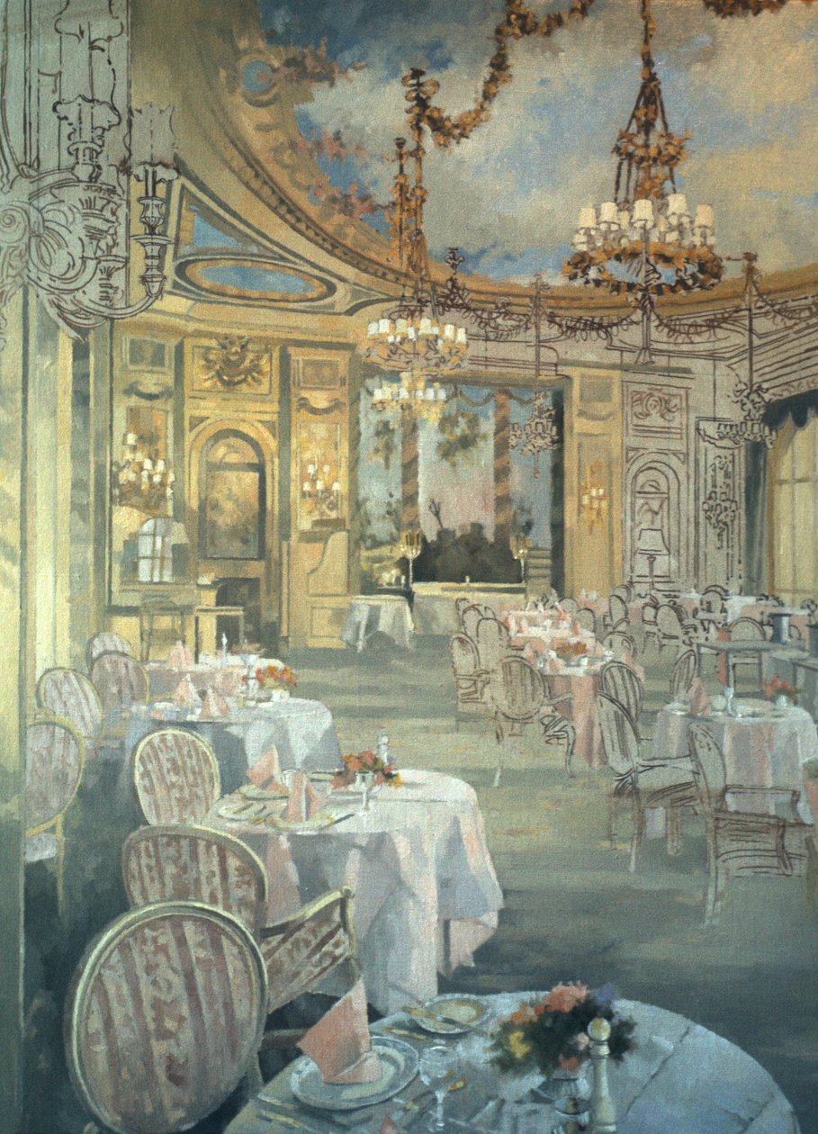 The Ritz Restaurant (öljy kankaalle) tekijältä Peter Miller