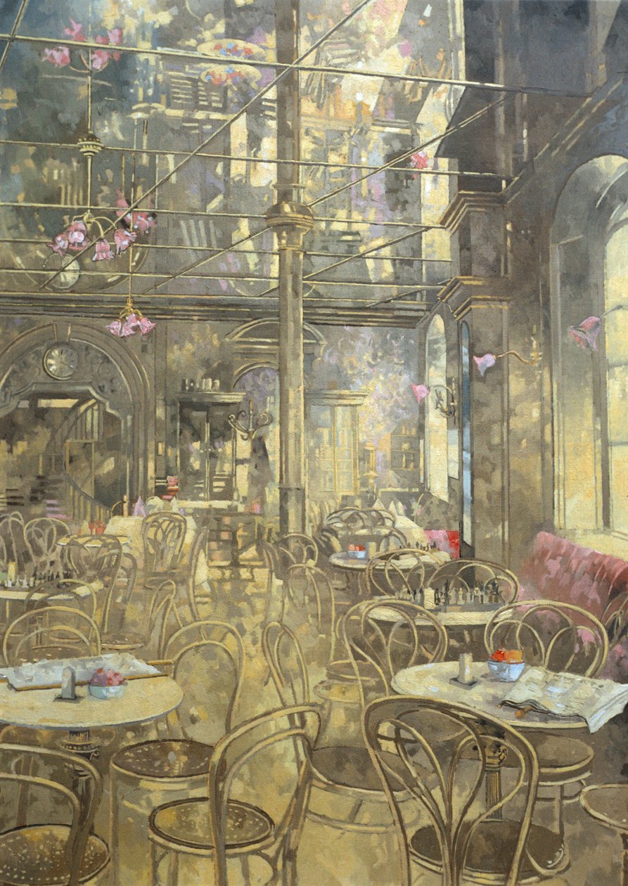 Vienna Cafe, Oxford Street (öljy kankaalle) tekijältä Peter Miller