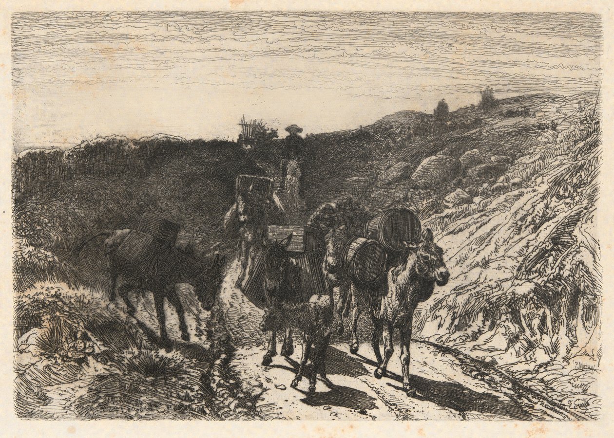 Burro Train, New Mexico tekijältä Peter Moran