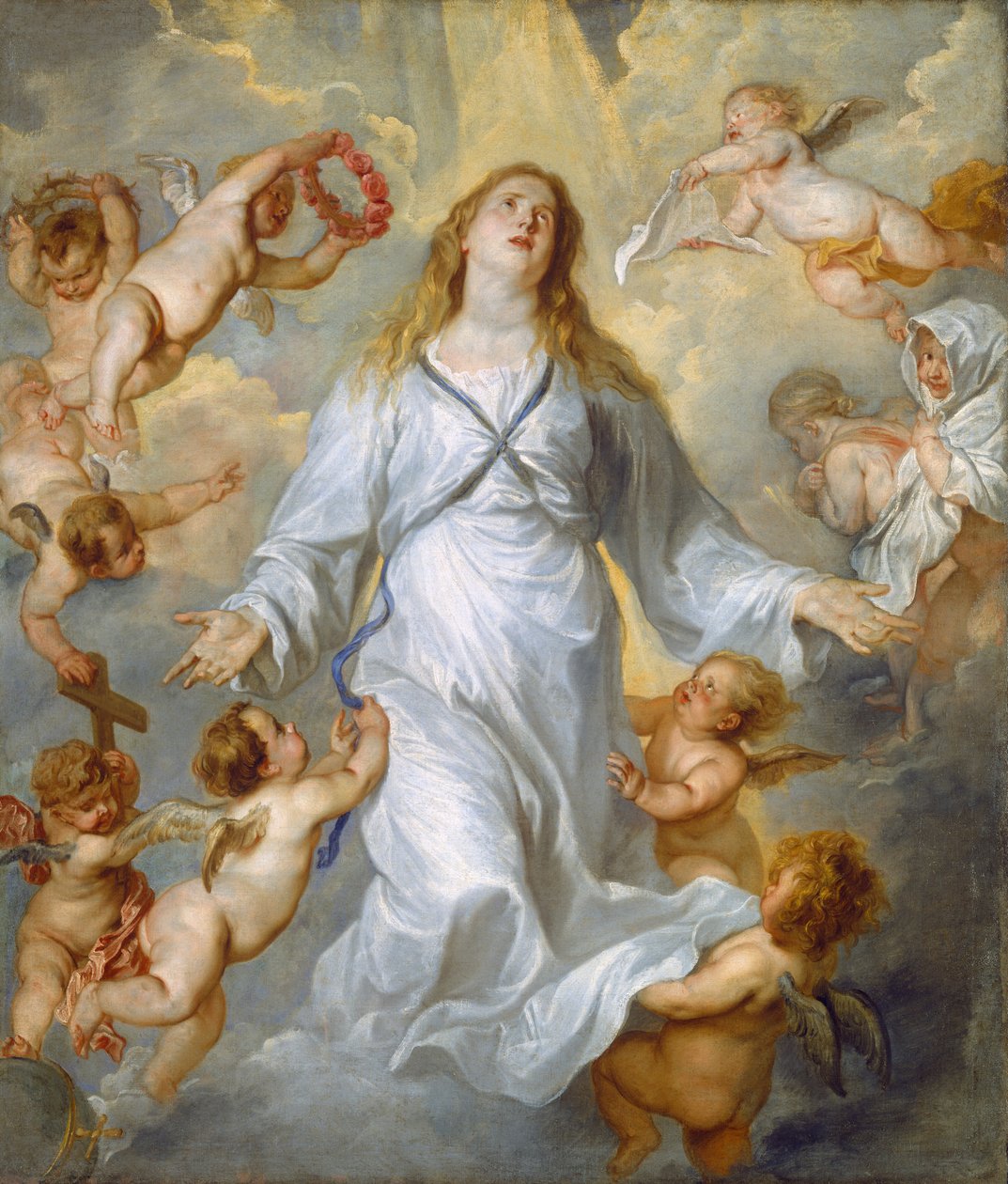 Neitsyt esirukoilijana tekijältä Peter P. & Dyck Anthony Van (1599-1641) Rubens