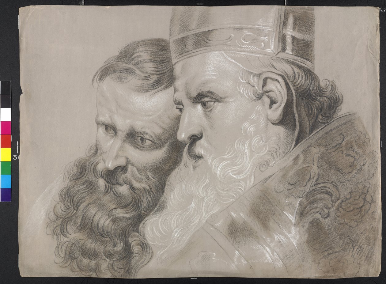 "Pyhä Ambrosius ja keisari Theodosius", Peter Paul Rubens tekijältä Peter Paul (after) Rubens