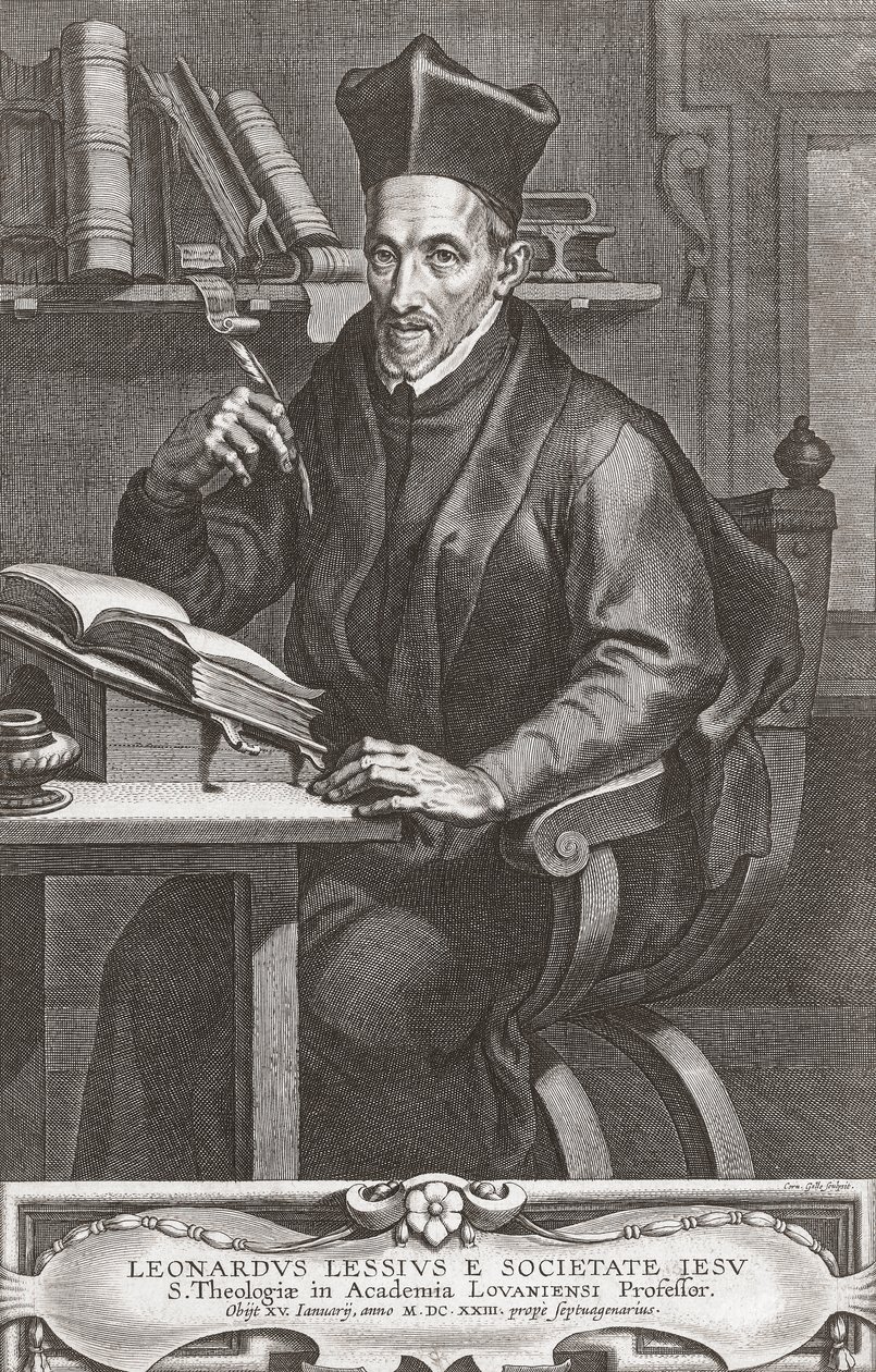 Leonardus Lessius, muotokuva. tekijältä Peter Paul (after) Rubens