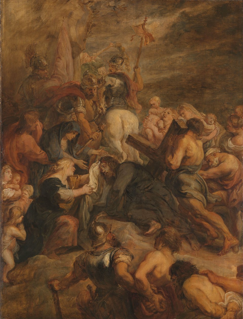 Kristus matkalla Golgatalle tekijältä Peter Paul Rubens (workshop of)