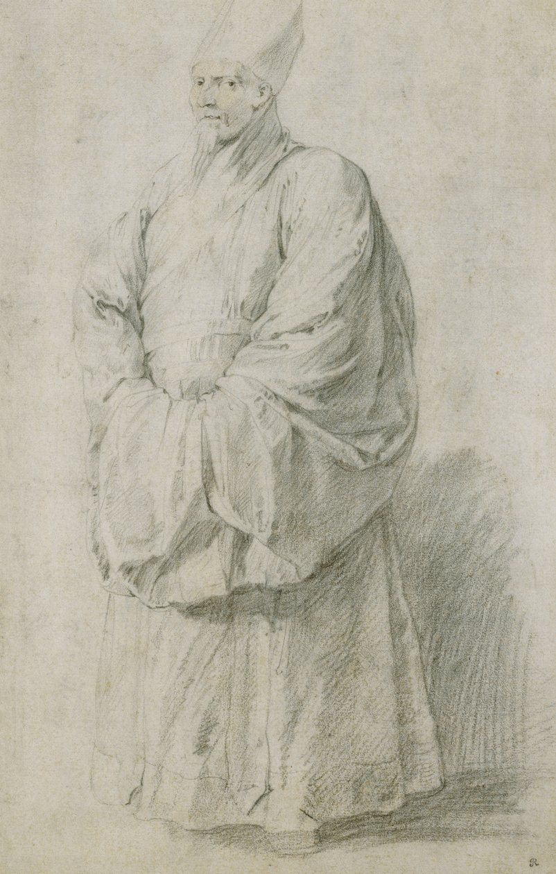 Jesuiittalähetyssaarnaaja kiinalaisessa asussa tekijältä Peter Paul Rubens