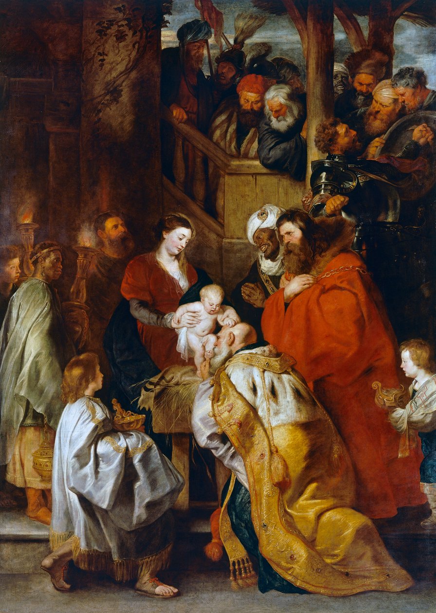 Adoration of the Magi (öljy kankaalle) tekijältä Peter Paul Rubens