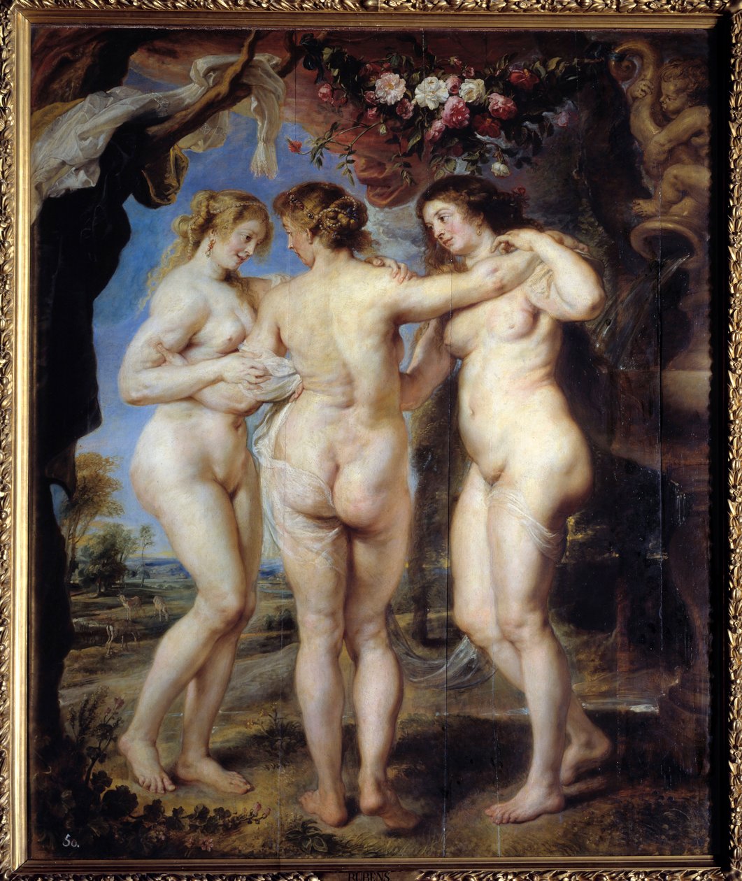 Kaikki kolme armoa. Pierre Paul (Pierre-Paul) Rubensin (tai Peter Paulin tai Petrus Pauluksen) maalaus (1577-1640) tekijältä Peter Paul Rubens