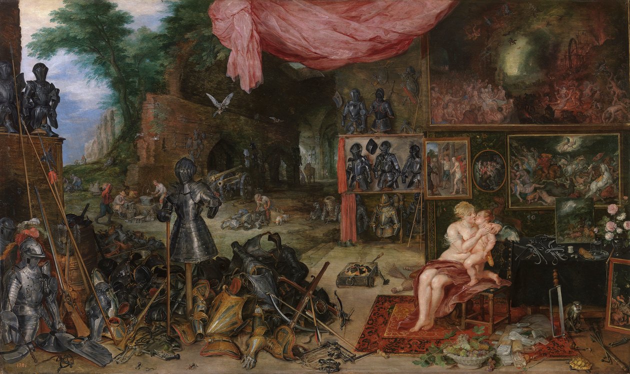 ""Allegorie du toucher"" (Kosketuksen allegoria) Pieter Paul Rubensin (1577-1640) maalaus noin 1617-1618 Mitat 64x111 cm Museo del Prado, Madrid tekijältä Peter Paul Rubens
