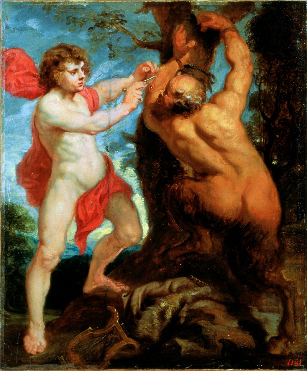 Apollo ja Marsyas, 1600-luku tekijältä Peter Paul Rubens