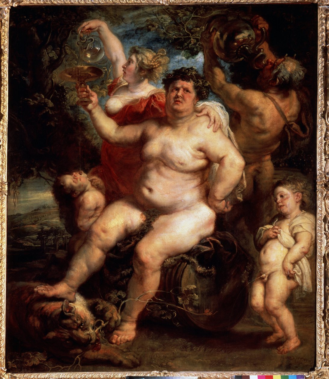 Bacchus (Bacchus). Peter Paul (Pierre-Paul) Rubensin (tai Peter Paulin tai Petrus Pauluksen) maalaus (1577-1640). Öljy kankaalle tekijältä Peter Paul Rubens