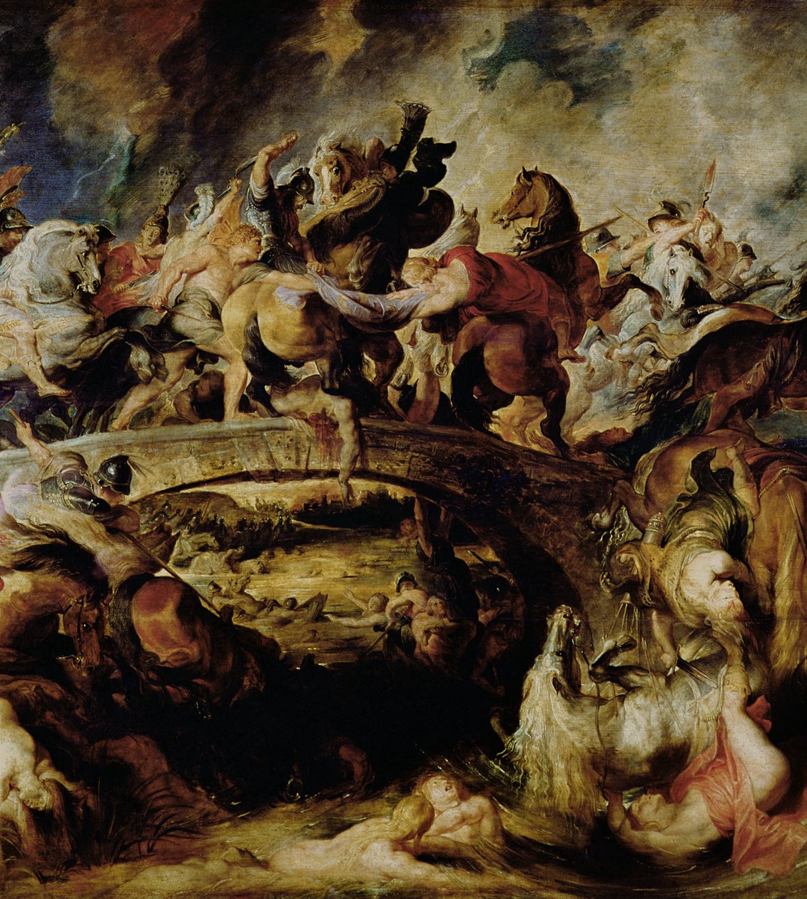 Amazonien ja kreikkalaisten taistelu (yksityiskohta), n. 1617 tekijältä Peter Paul Rubens