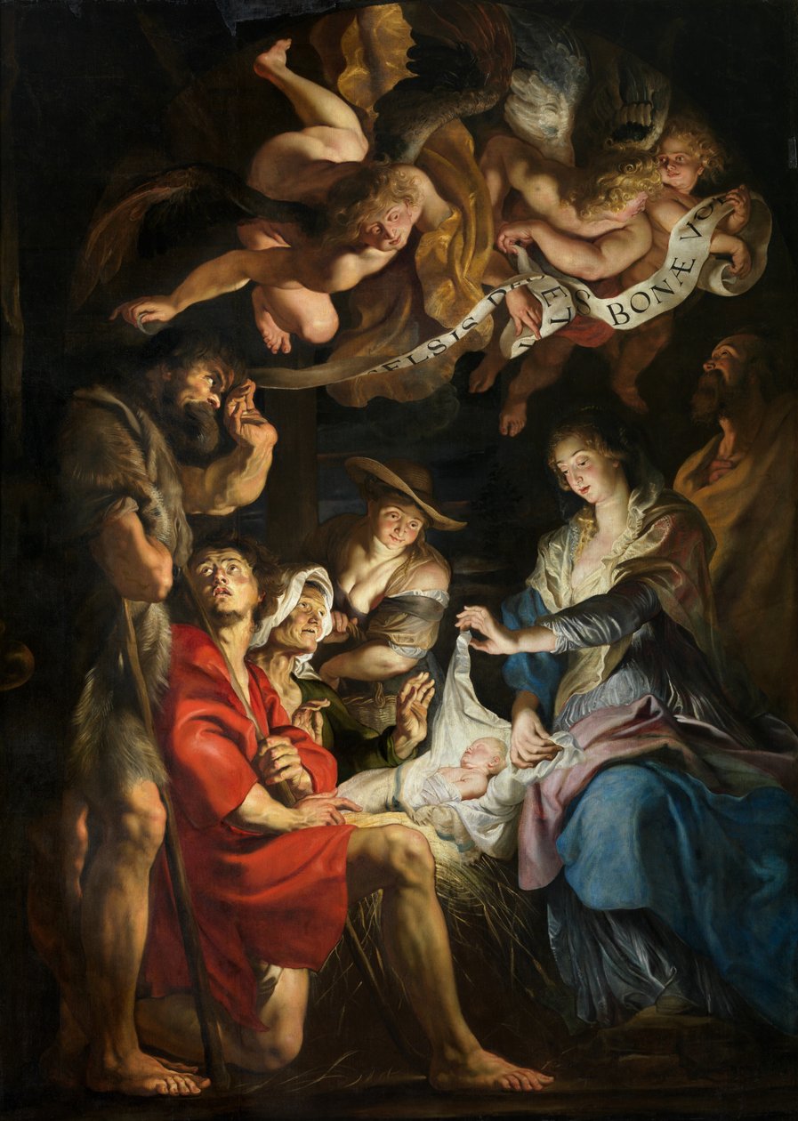 Kristuksen syntymä, paimenten palvonta tekijältä Peter Paul Rubens