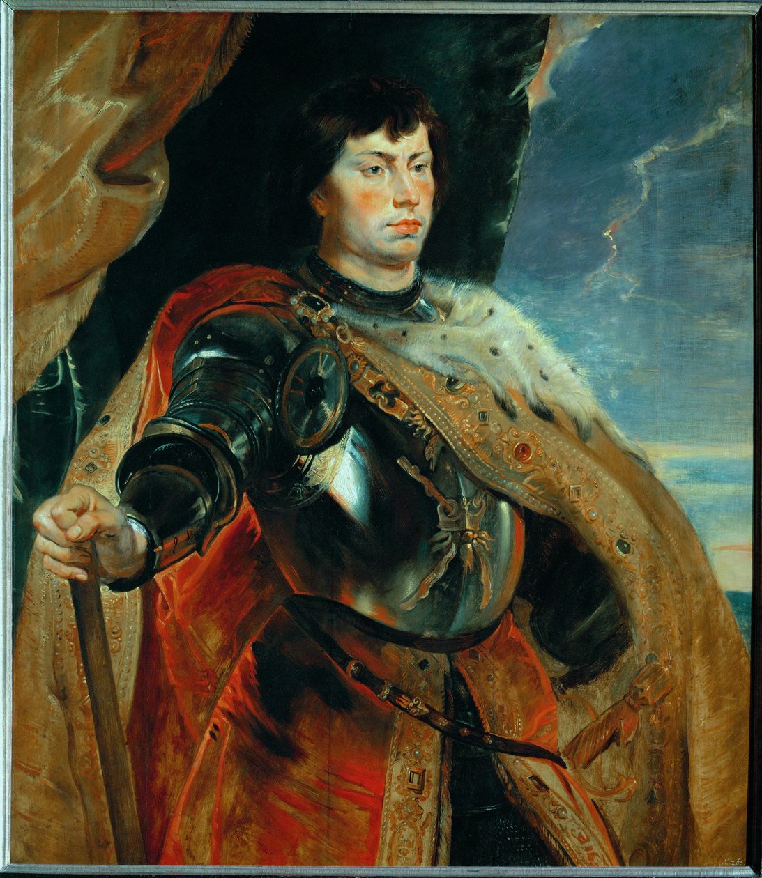 Burgundin Kaarle Rohkea, noin 1618 (maalaus tammipuulle). tekijältä Peter Paul Rubens