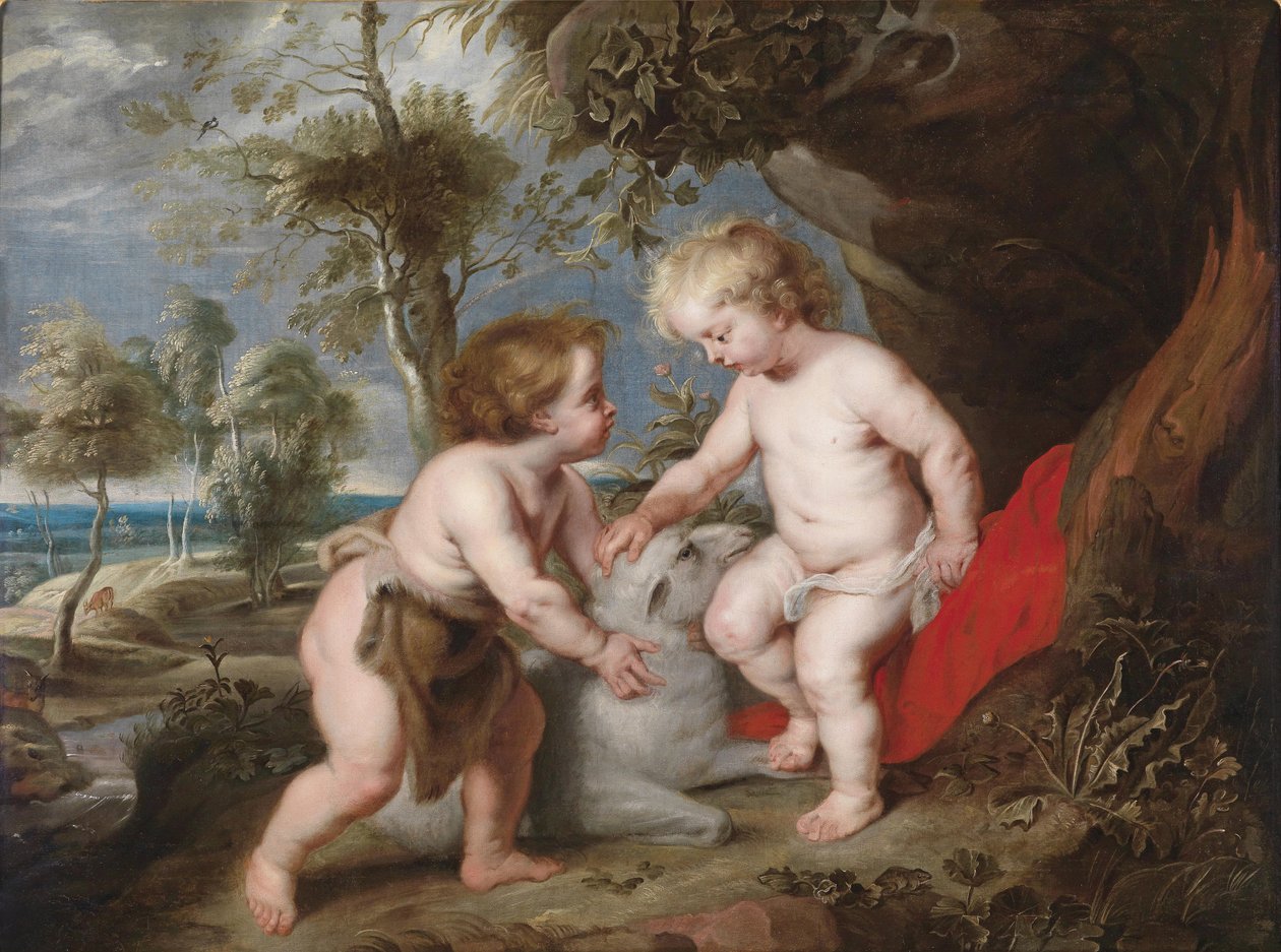 Kristus ja Johannes Kastaja lapsina tekijältä Peter Paul Rubens