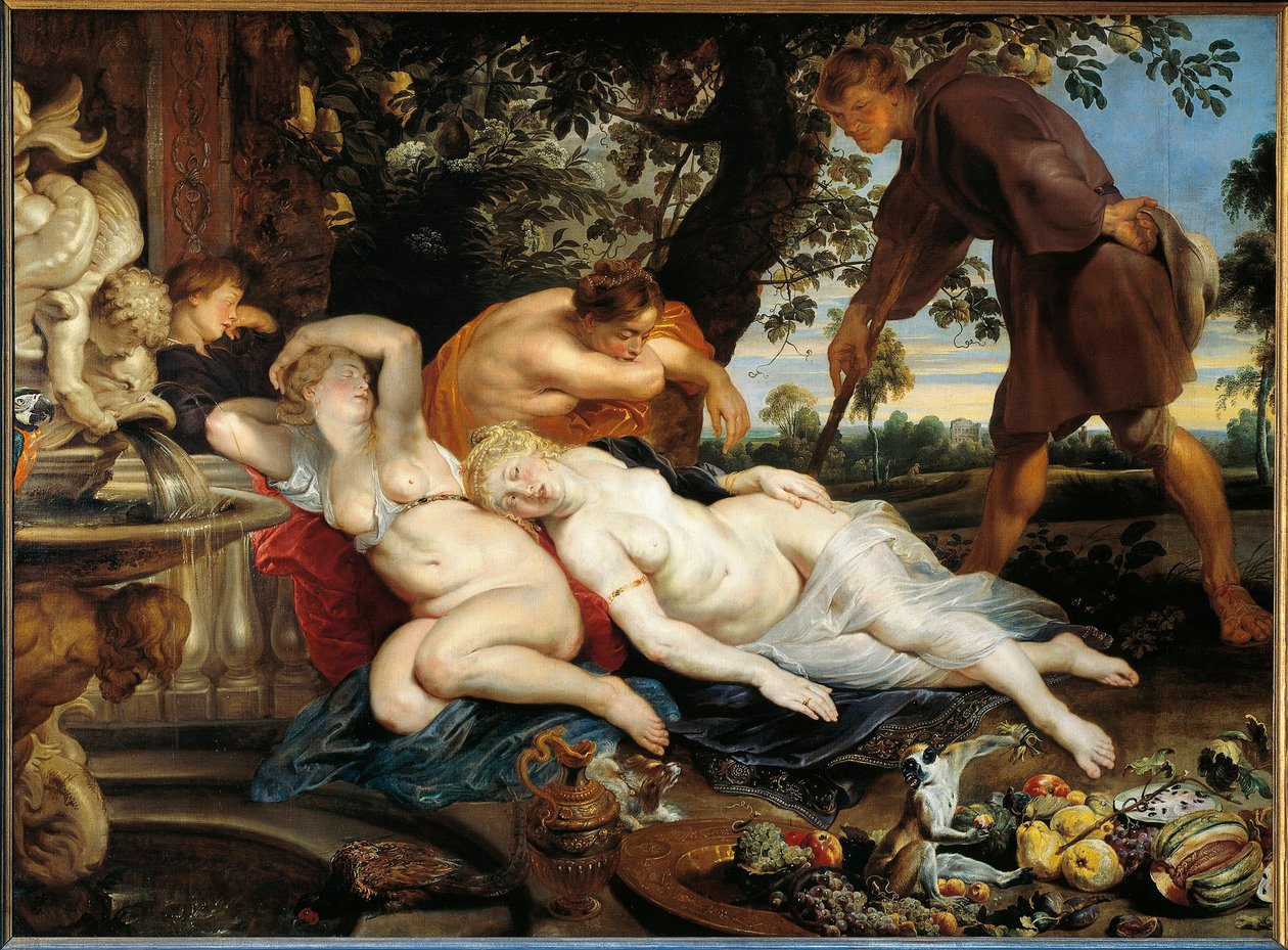 Cimon ja Iphigenia (öljy kankaalle, n. 1617) tekijältä Peter Paul Rubens
