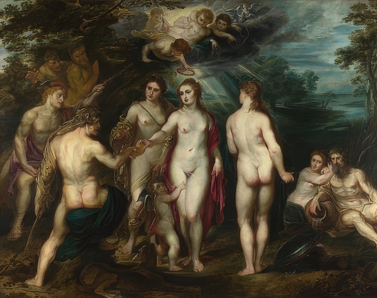 Pariisin tuomio. Noin 1597-99 tekijältä Peter Paul Rubens