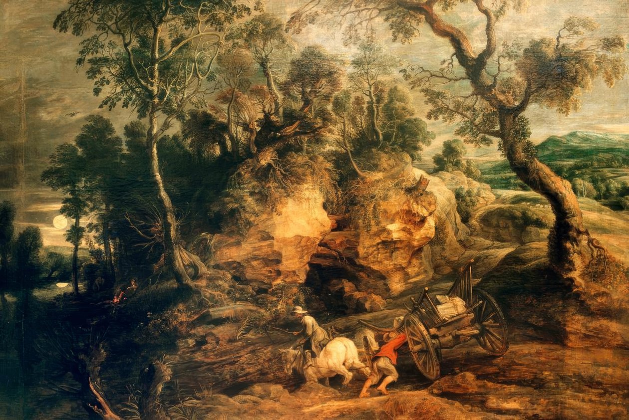 Das festgefahrene Fuhrwerk tekijältä Peter Paul Rubens