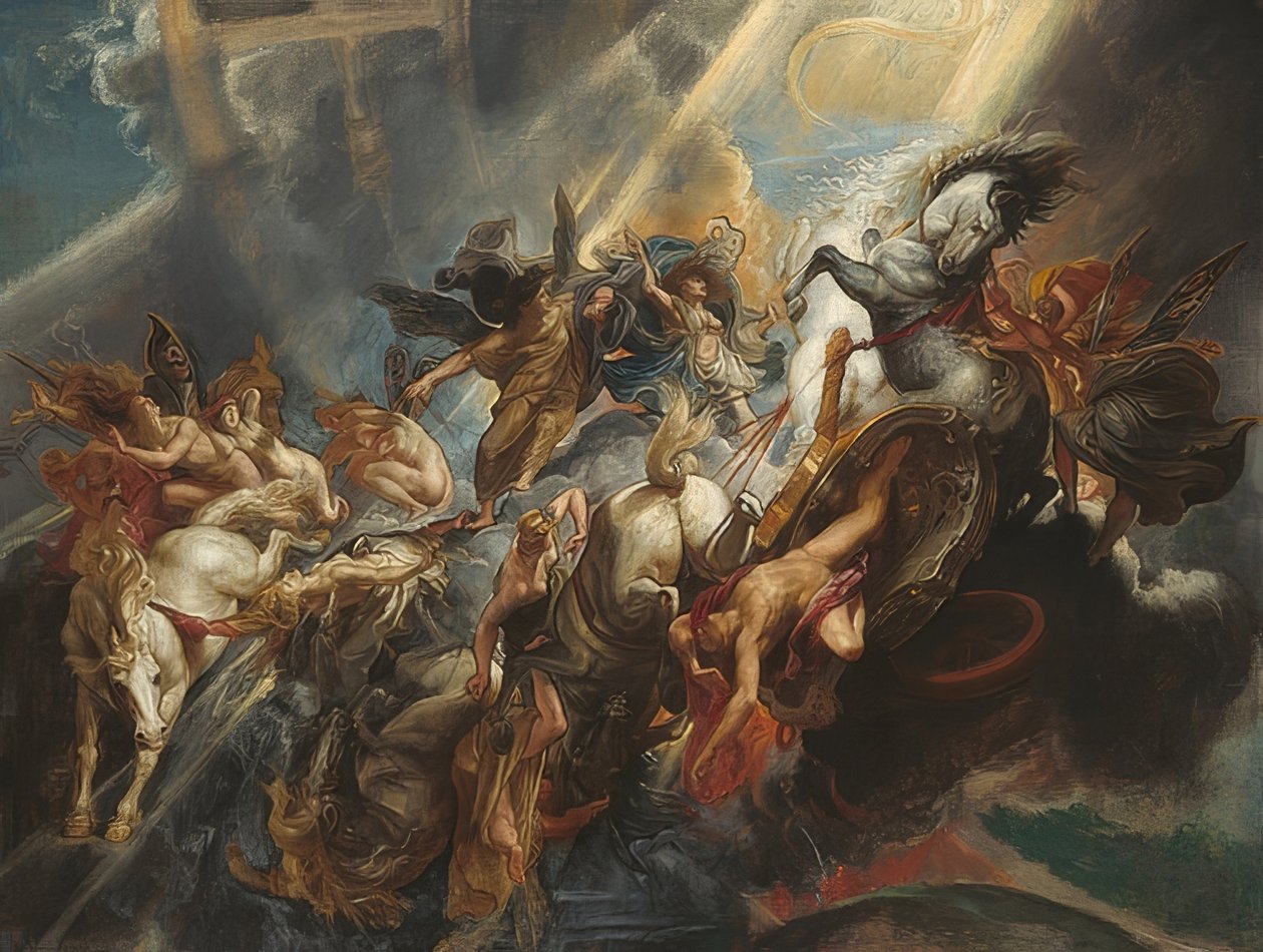 Phaethonin kaatuminen. Tarkistettu noin 1604/05, luultavasti noin 1606/08 tekijältä Peter Paul Rubens
