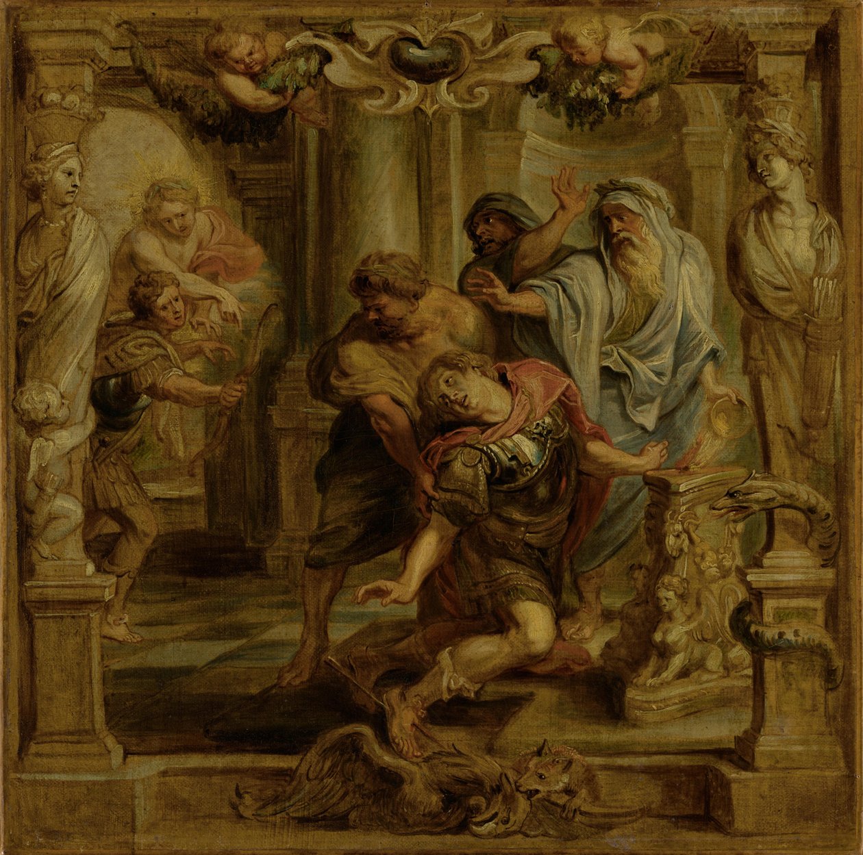 Akhilleuksen kuolema tekijältä Peter Paul Rubens