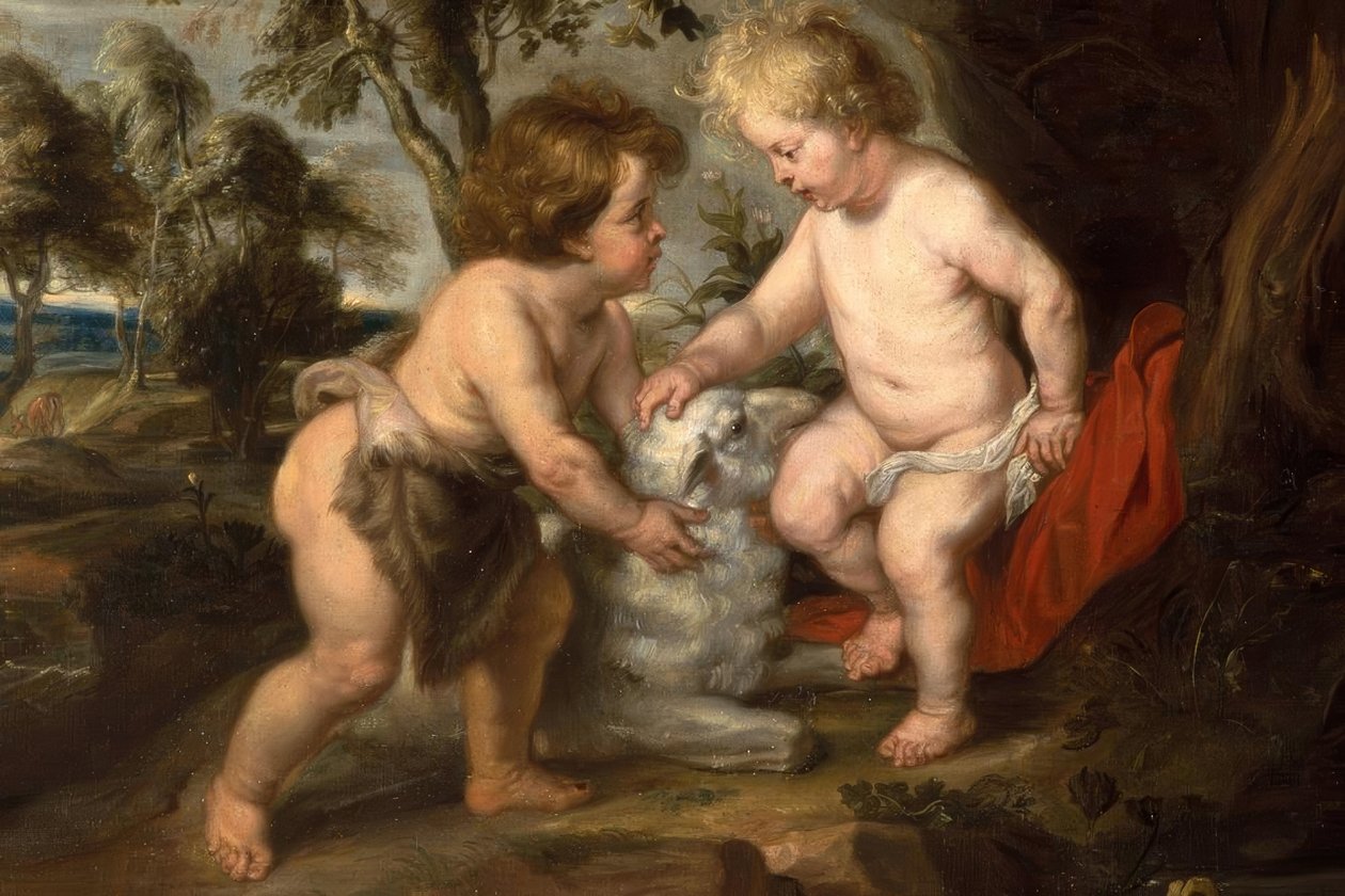 Der kleine Jesus mit dem Johannesknaben tekijältä Peter Paul Rubens