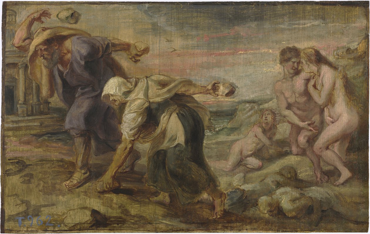 Deucalion ja Pyrrha, noin 1636 tekijältä Peter Paul Rubens