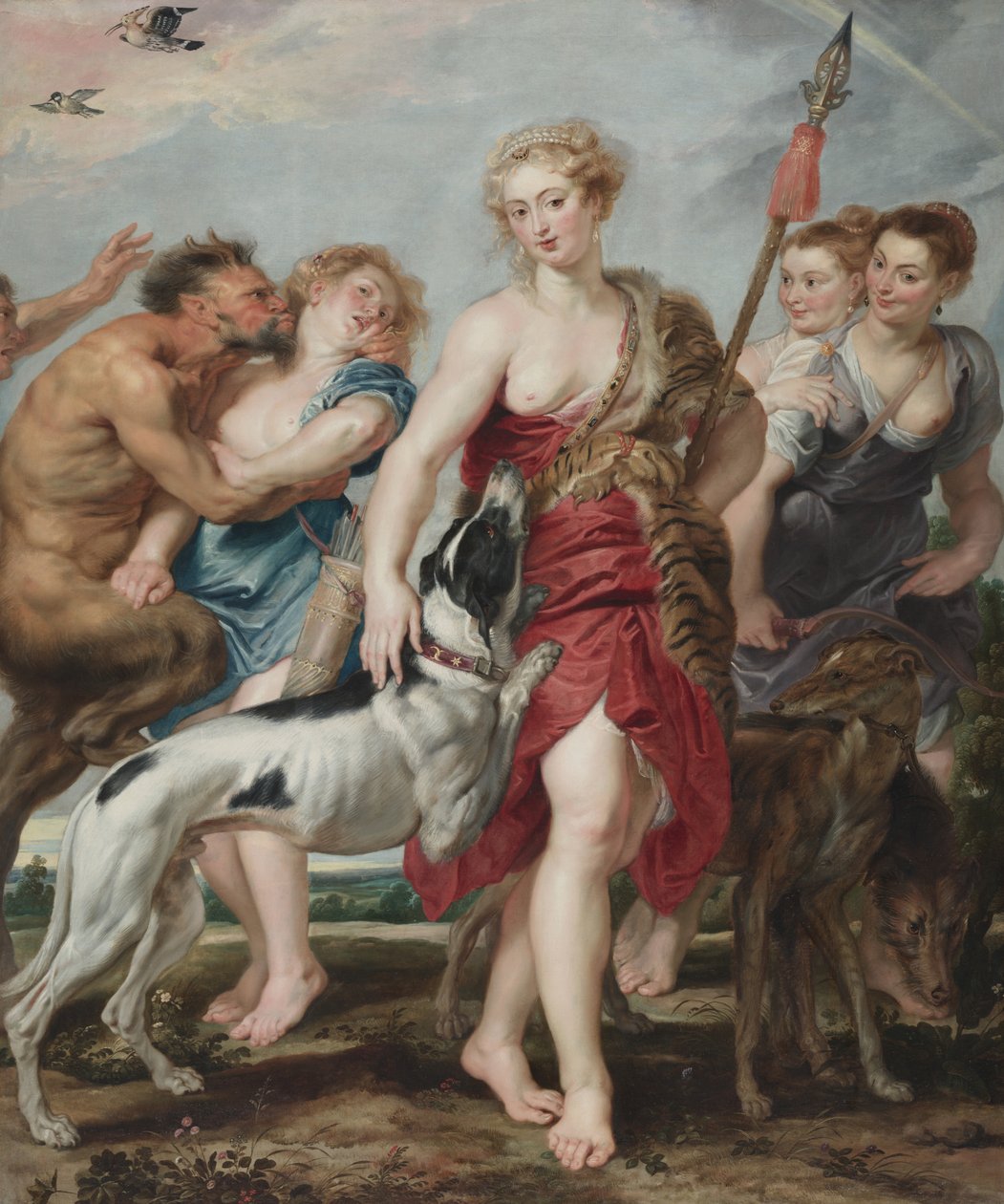 Diana ja hänen nymfinsä lähtevät metsästämään, n. 1615 tekijältä Peter Paul Rubens