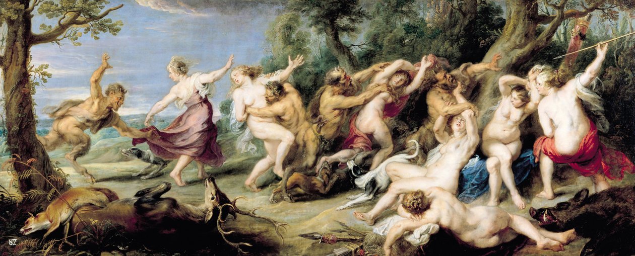 Diana ja hänen nymfinsä Faunien yllättämät, 1638-40 tekijältä Peter Paul Rubens