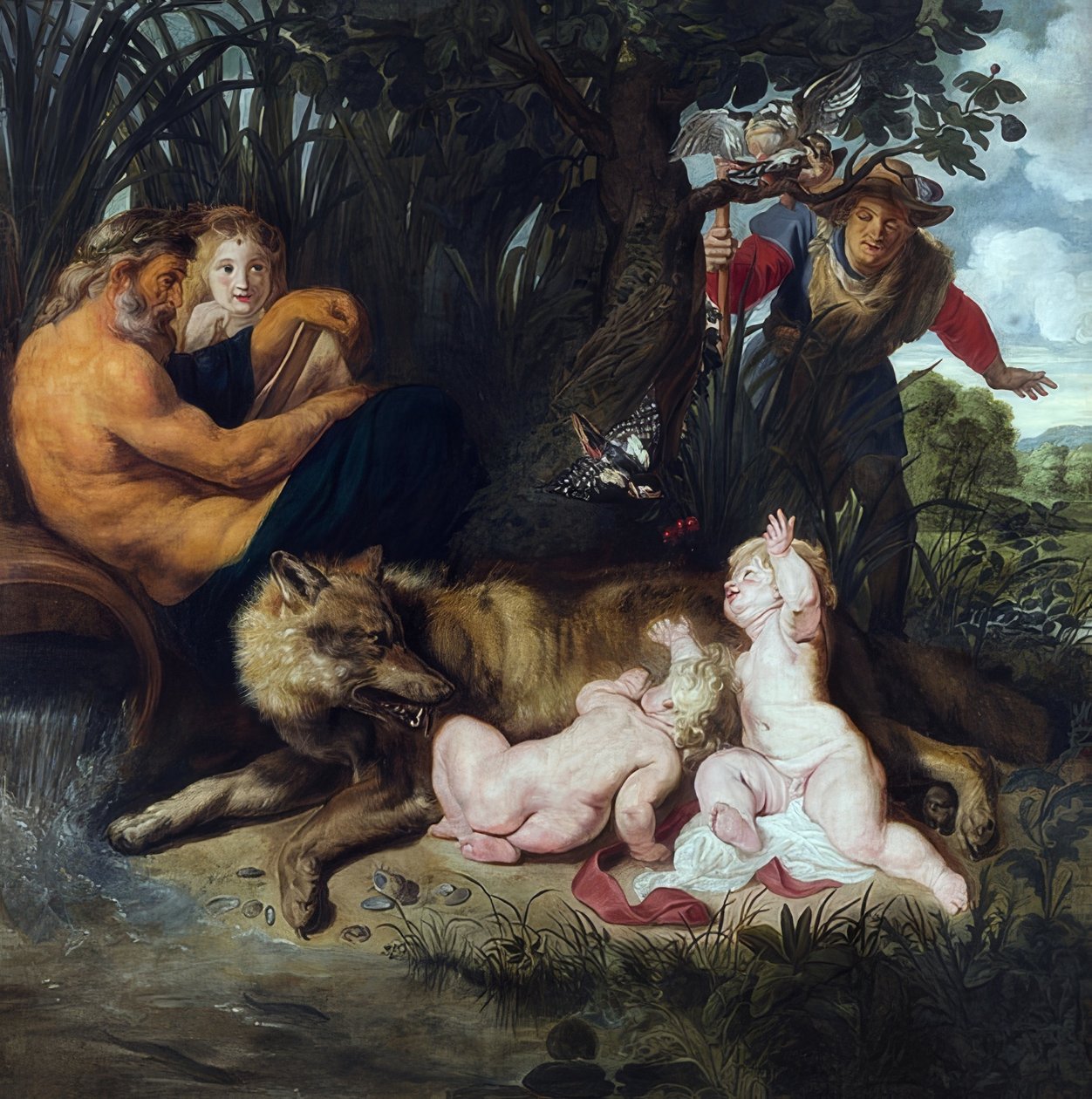 Romuluksen ja Remuksen löytäminen. 1612 tekijältä Peter Paul Rubens