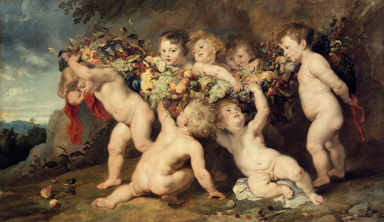 Hedelmäseppele (Frans Snydersin ja Jan Wildensin kanssa) tekijältä Peter Paul Rubens