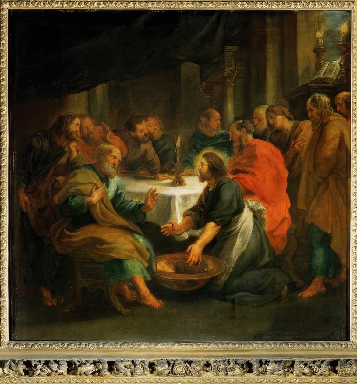 Die Fußwaschung tekijältä Peter Paul Rubens