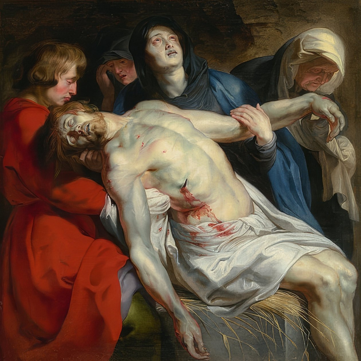 Hautaaminen. Noin 1612 tekijältä Peter Paul Rubens
