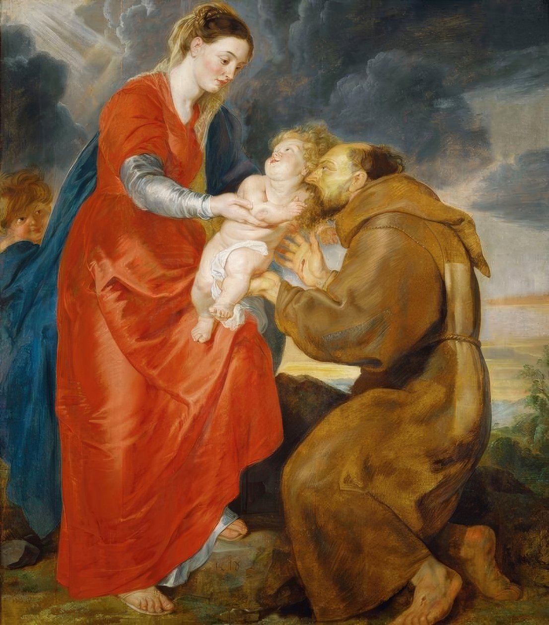 Die Jungfrau erscheint dem heiligen Franziskus tekijältä Peter Paul Rubens
