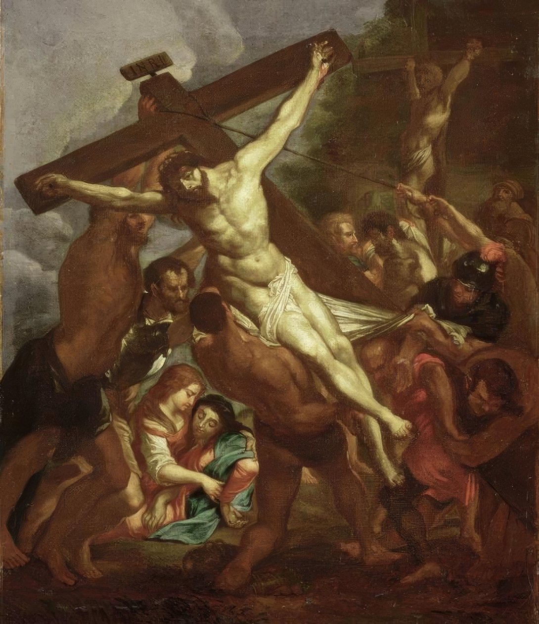 Die Kreuzaufrichtung tekijältä Peter Paul Rubens