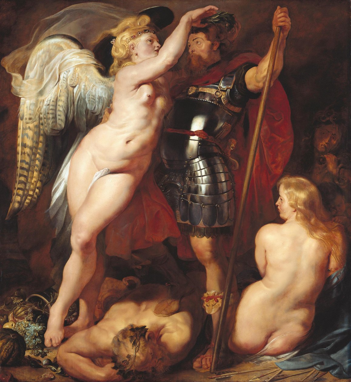 Hyveellisen sankarin kruunaaminen tekijältä Peter Paul Rubens