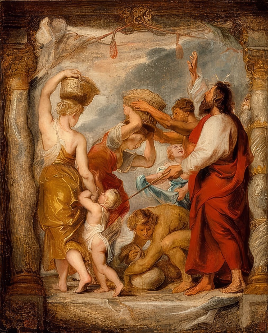 Die Mannalese. 1626-27 tekijältä Peter Paul Rubens